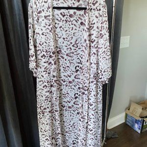 Womens Duster Animal Print Size L
